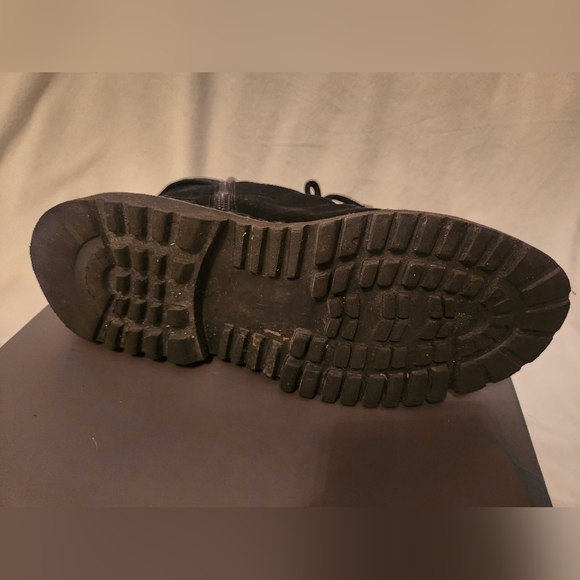 Vince Camuto Black Leather Suede Ruenalee Combat Boots Women Size 11 - Picture 10 of 11